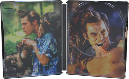 Inside steelbook case of Ace Ventura: When Nature Calls Limited Edition Steelbook in Hardcase [4K Ultra HD + Blu-ray] (Australian Import)