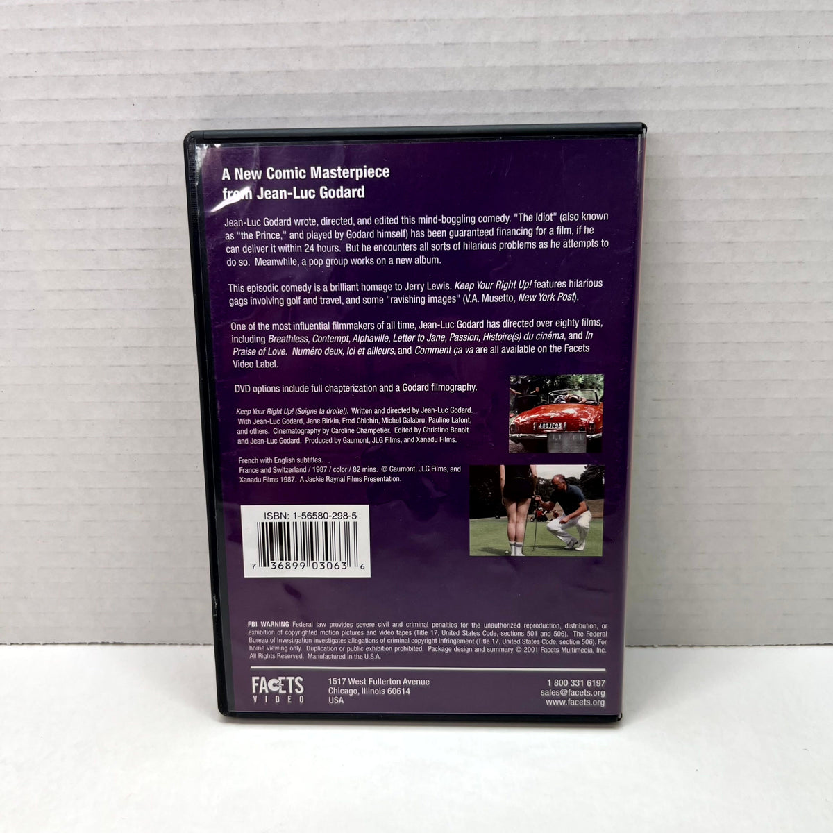 Back cover of Keep Your Right Up! (French) [DVD]