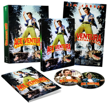 Box contents of Ace Ventura: When Nature Calls Limited Edition Steelbook in Hardcase [4K Ultra HD + Blu-ray] (Australian Import)