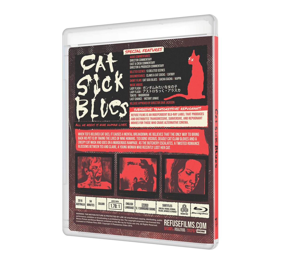 Back case of Cat Sick Blues [Region Free Blu-ray]