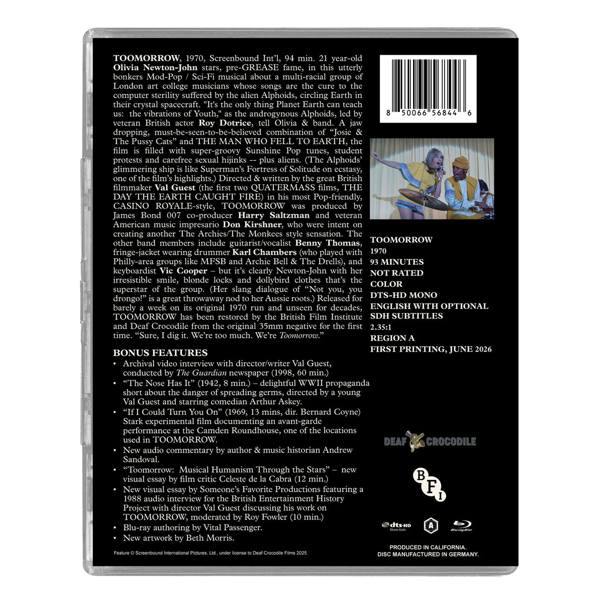 Back cover of Toomorrow Standard Edition [Blu-ray]