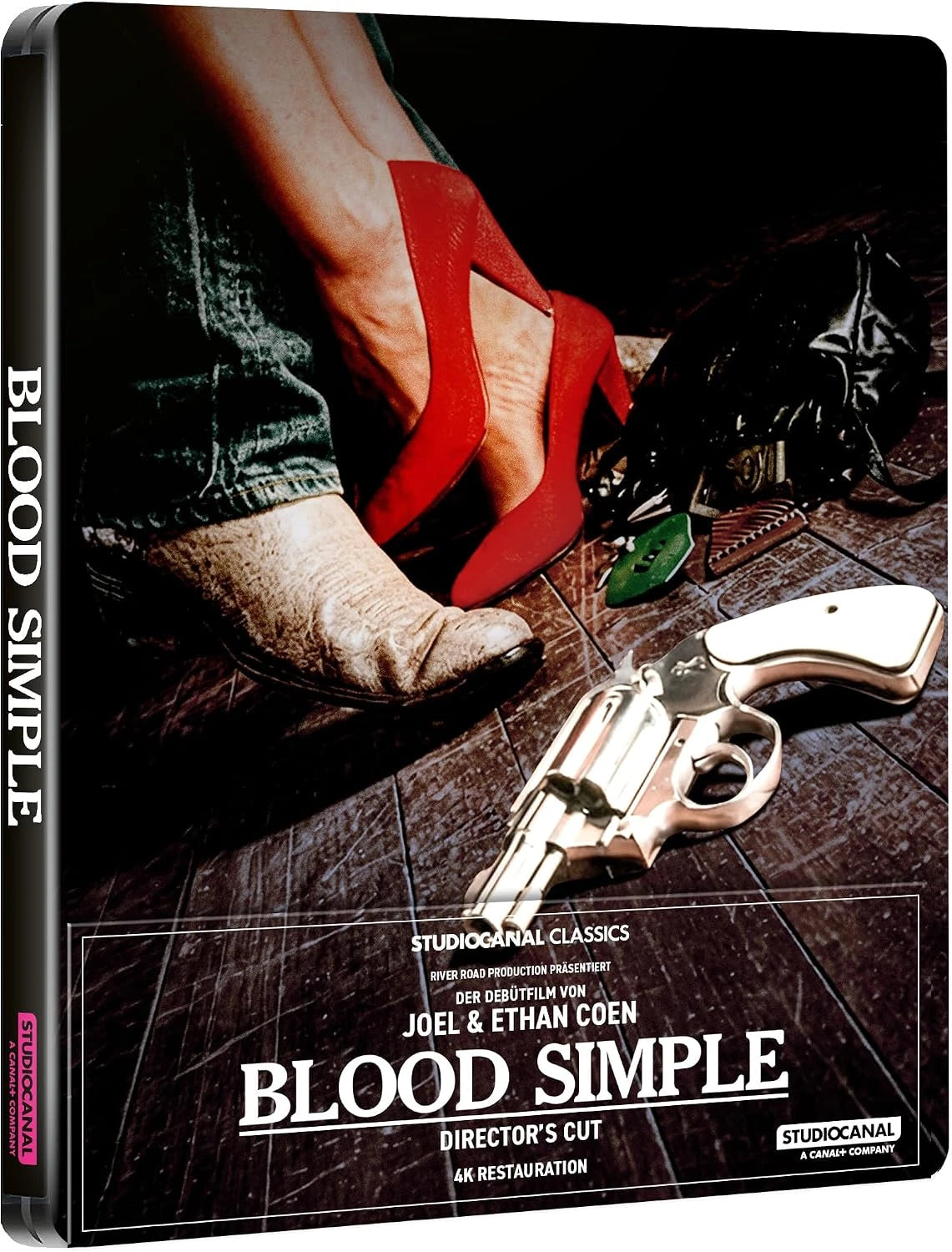 Front cover of Blood Simple Limited Edition Steelbook (UK Import) [4K Ultra HD + Region B Blu-ray]