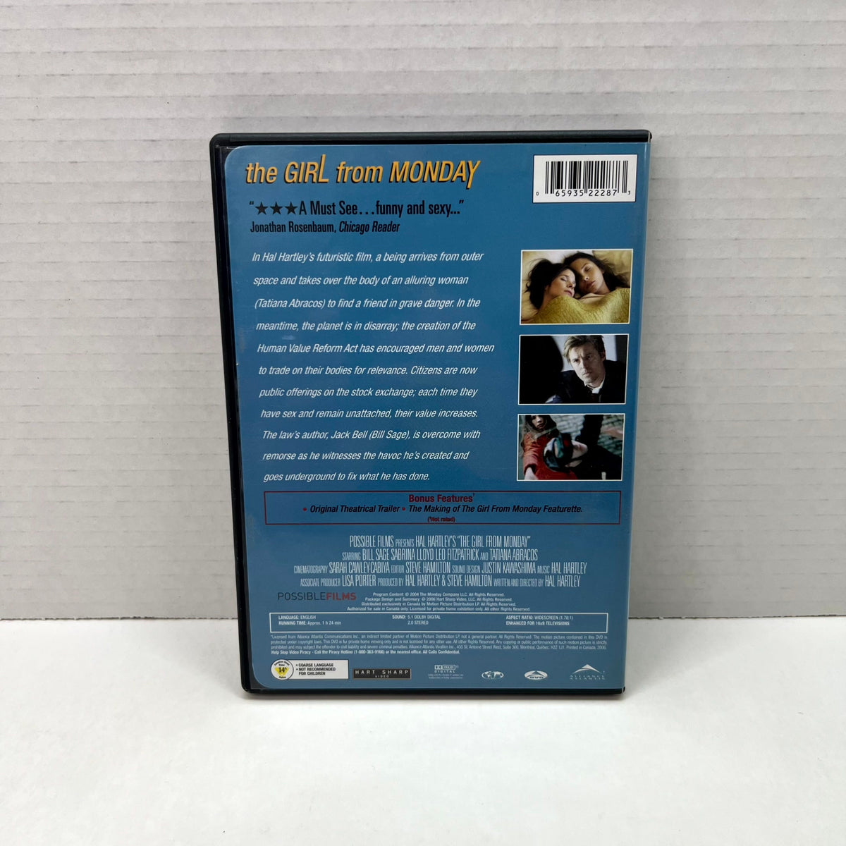 Back cover of The Girl from Monday [DVD]