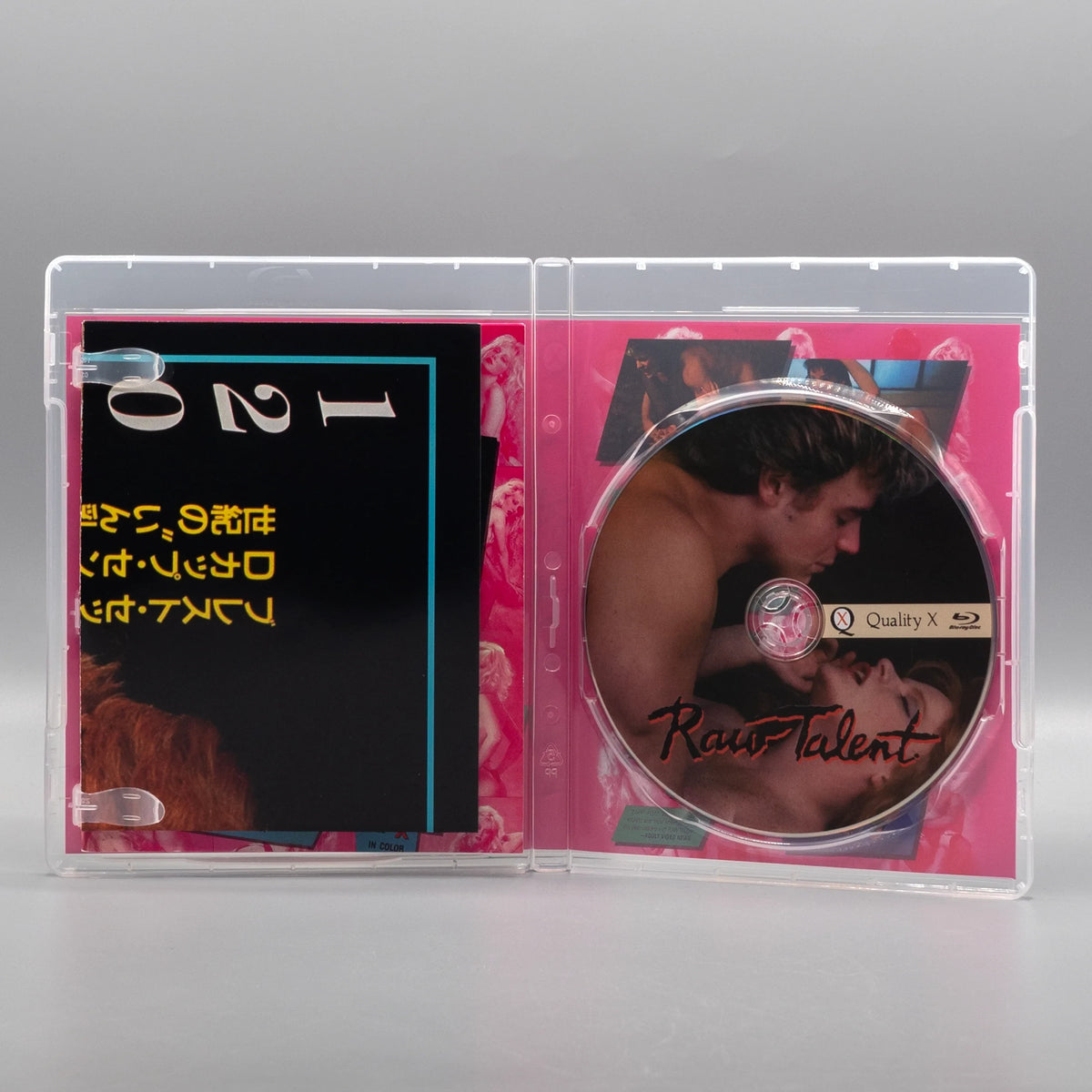 Open case showing disc art of Raw Talent [Blu-ray]