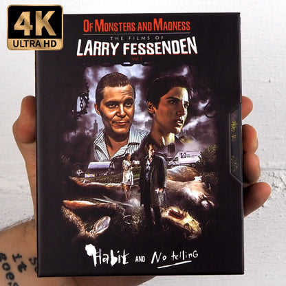 Front of hard slipcase of Films of Larry Fessenden: Volume 1 – Habit & No Telling [4K Ultra HD + Blu-ray]