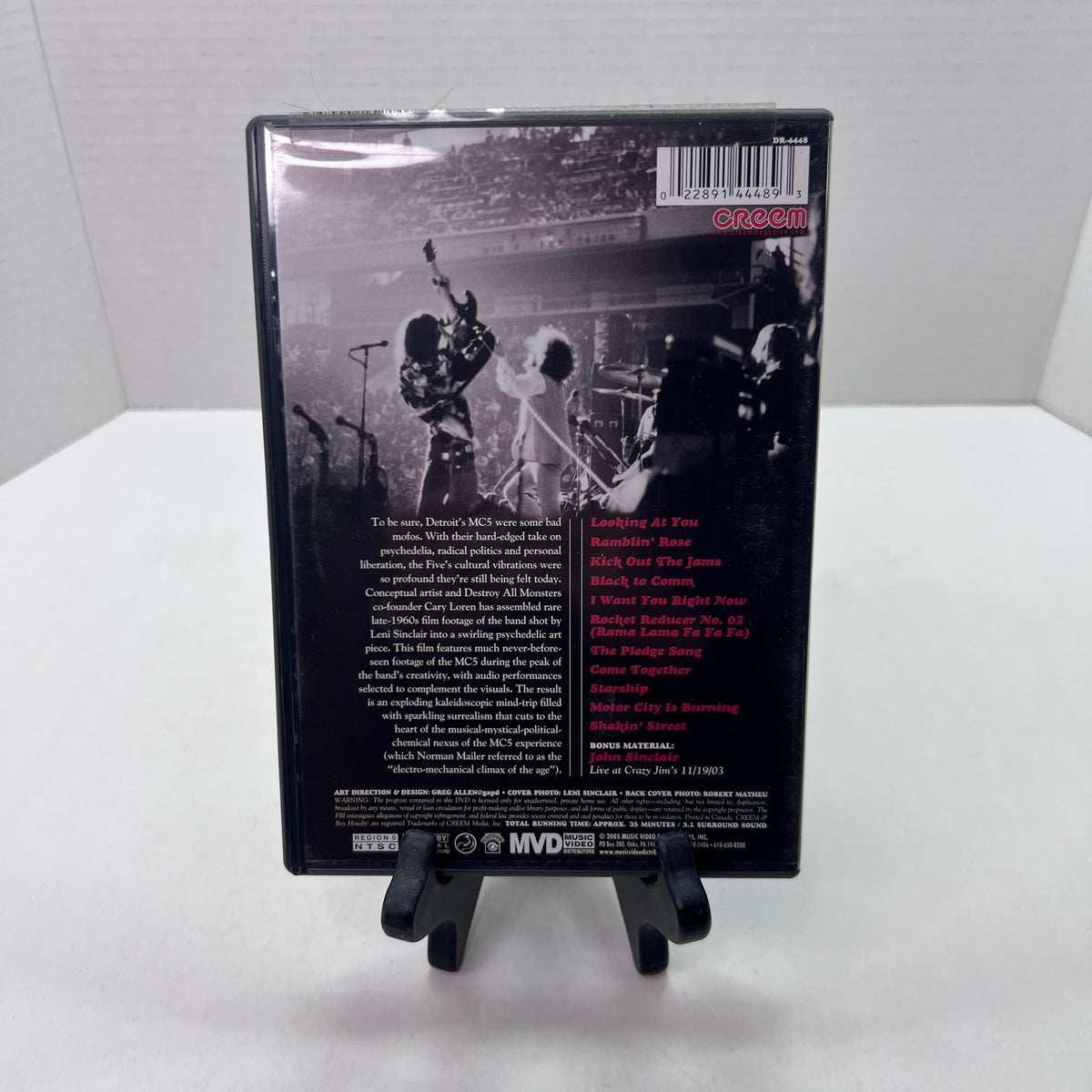 Back cover of Pre-Owned | MC5: Kick Out The Jams [DVD]