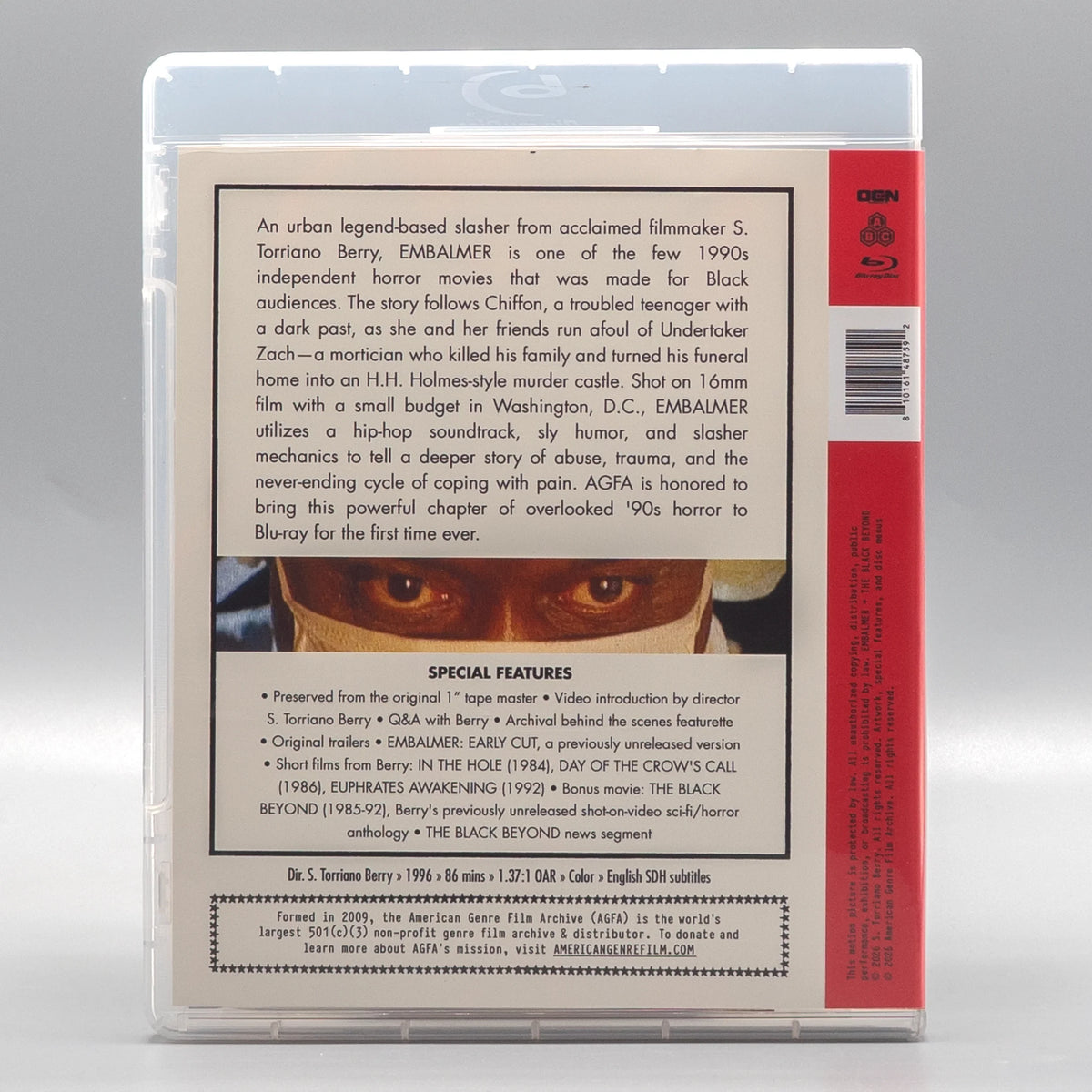 Back case of Embalmer [Blu-ray]