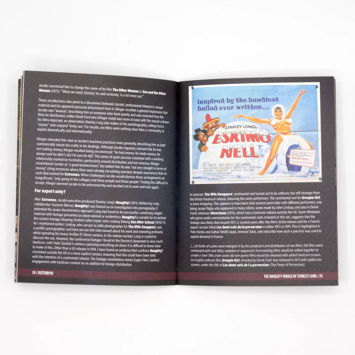 Open booklet of The Naughty World of Stanley Long [Blu-ray Set]