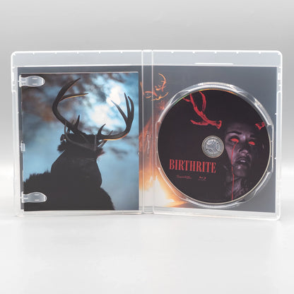 Open case showing disc art of Birthrite [Blu-ray]