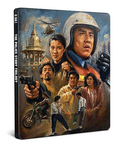 Full cover of The Police Story Trilogy Limited Edition Steelbook (UK Import) [4K Ultra HD]