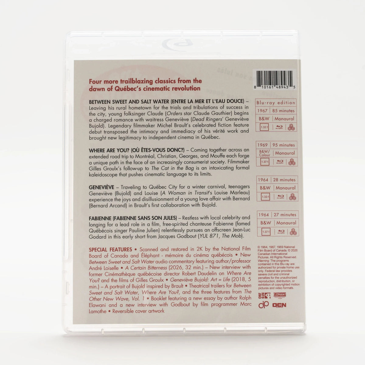 Back case of The Other French New Wave Vol. 2 Limited Edition [Blu-ray]