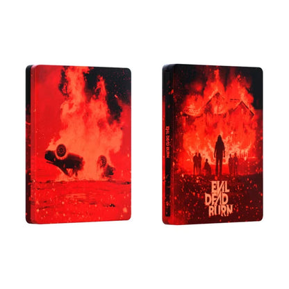 Front and back cover of Evil Dead Burn Limited Edition Steelbook (UK Import) [4K Ultra HD]