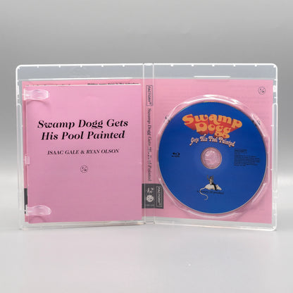 Open case showing disc art of Swamp Dogg Gets His Pool Painted [Blu-ray]
