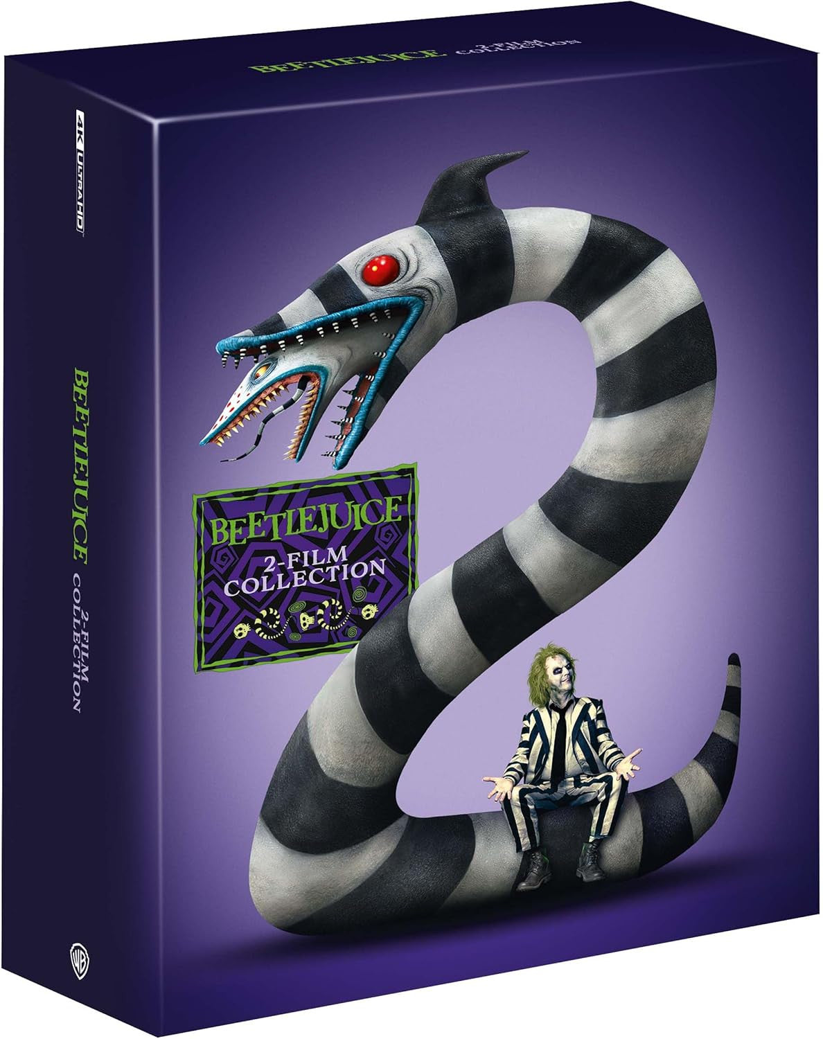 3D art of Beetlejuice 2-Film Collection Limited Edition Steelbook (UK Import) [4K Ultra HD + Region B Blu-ray]