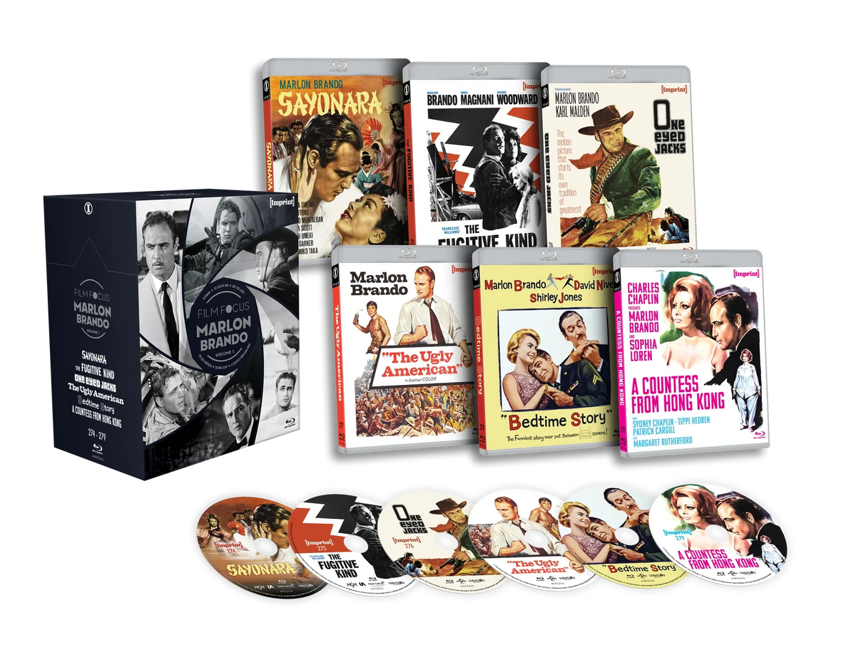 Box contents of Film Focus: Marlon Brando - Volume One (1957 – 1967) Limited Edition Hardbox [Blu-ray] (Australian Import)