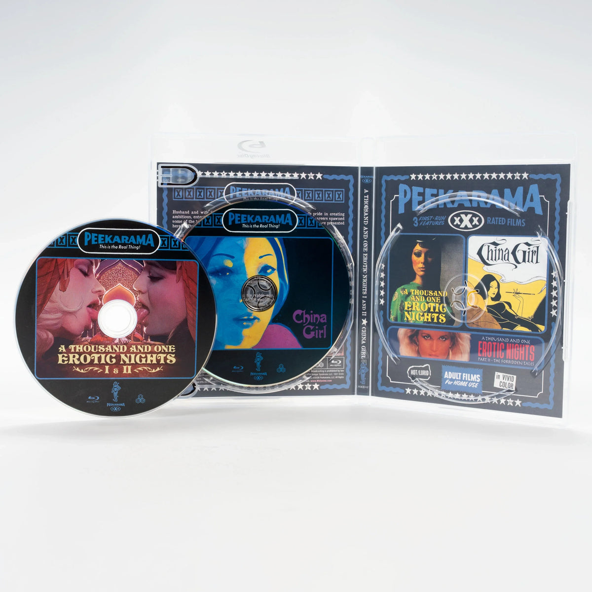 Packshot of A Thousand and One Erotic Nights 1 & 2 + China Girl [Blu-ray]