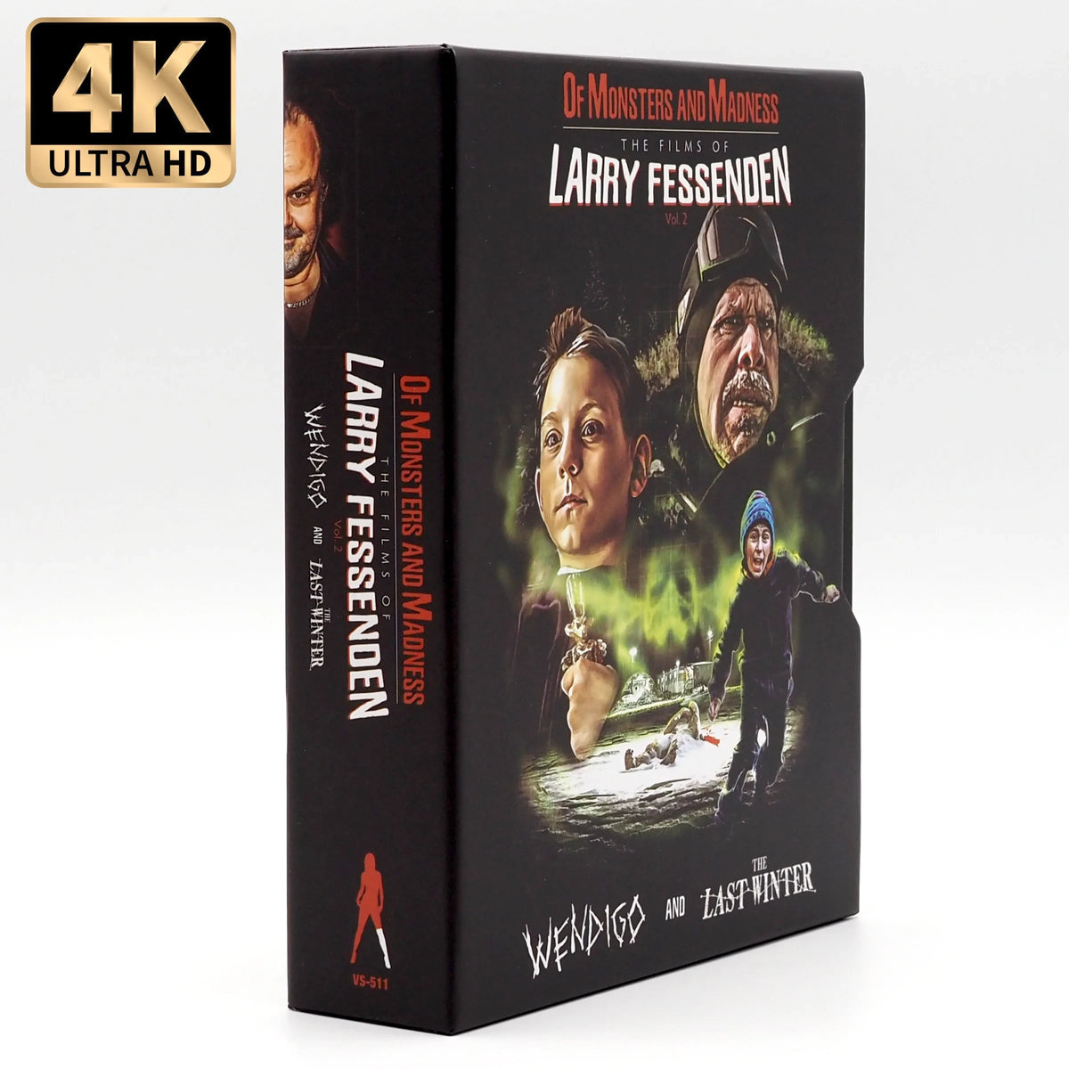 Side of hard slipcase of Films of Larry Fessenden: Volume 2 – Wendigo & The Last Winter [4K Ultra HD + Blu-ray]