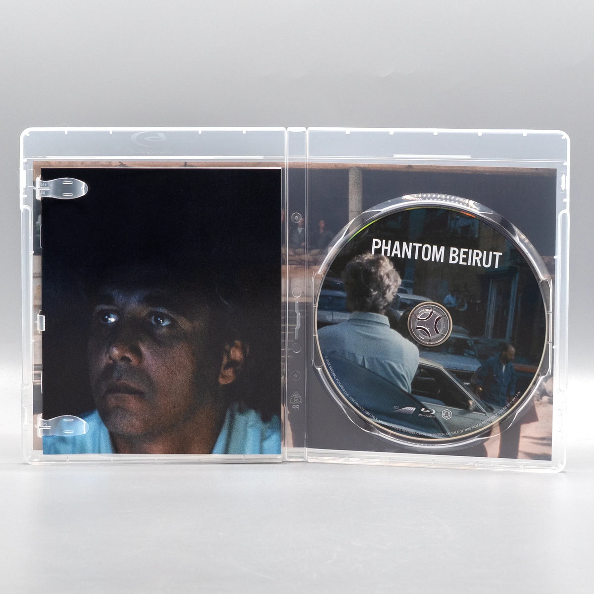 Open case showing disc art of Phantom Beirut [Blu-ray]