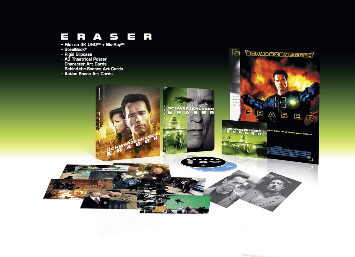 Box contents of Eraser Limited Collector's Edition [4K Ultra HD + Blu-ray] (UK Import)