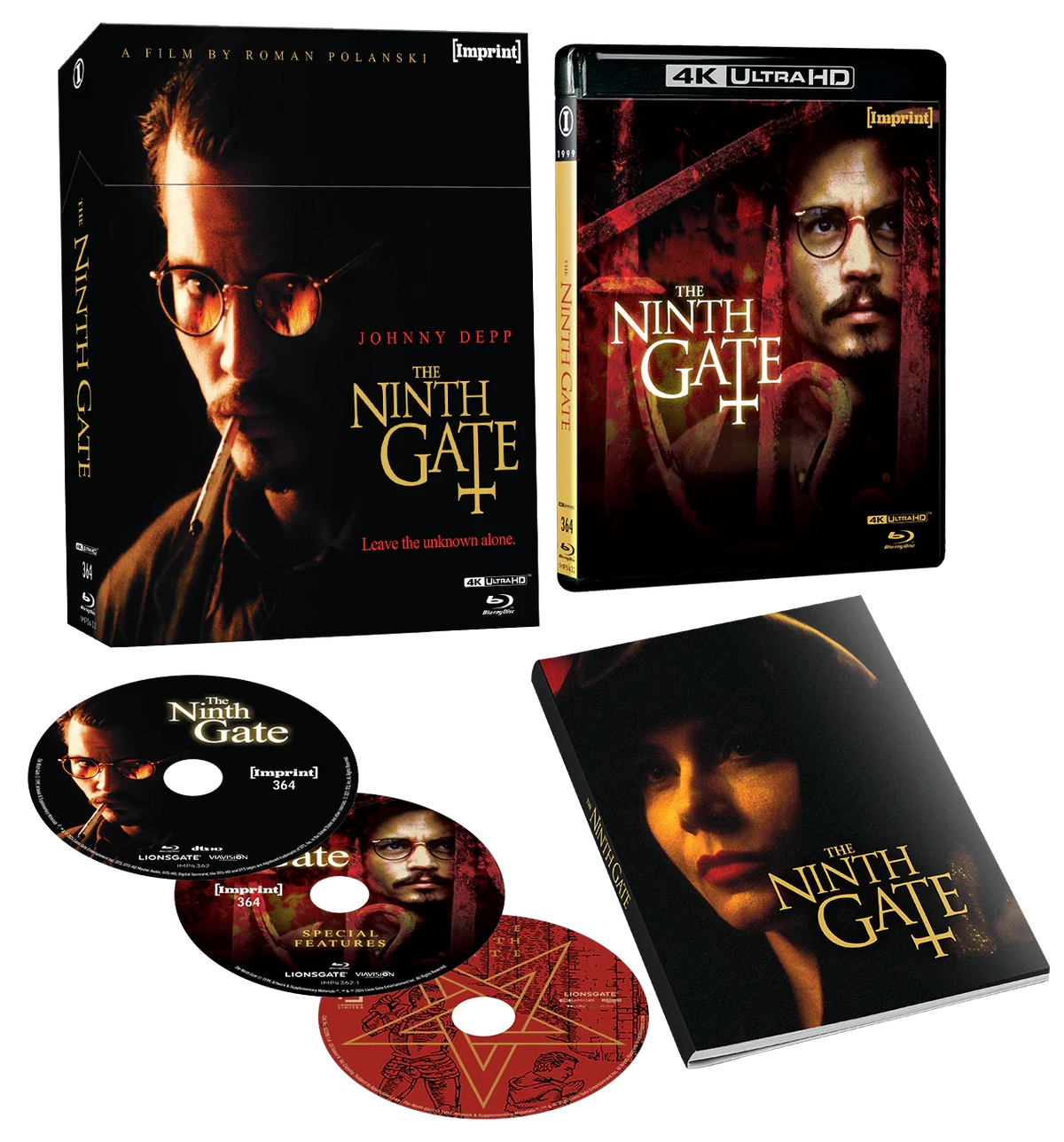 Box contents of The Ninth Gate (1999) Limited Edition Hardbox [4K Ultra HD + Blu-ray]