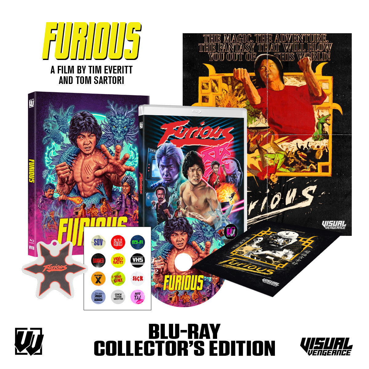 Box contents of Furious [Visual Vengeance Collector's Edition] [Blu-ray]