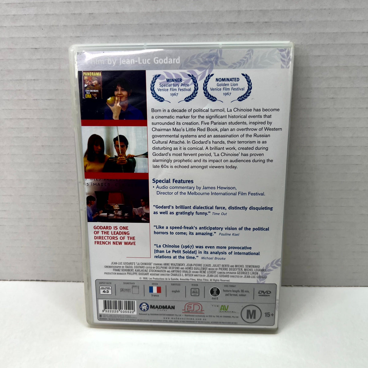 Back cover of La Chinoise (French) [DVD]