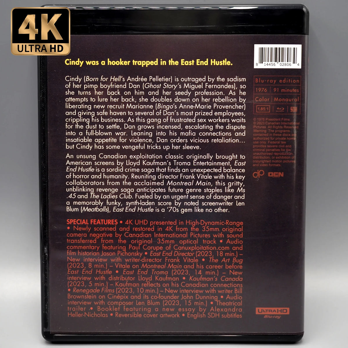 Back case of East End Hustle [4K Ultra HD + Blu-ray]