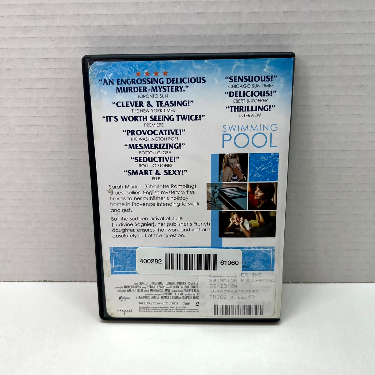 Back cover of Swimming Pool [DVD]
