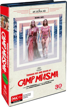 Front cover of Teenage Sex and Death at Camp Miasma in Retro VHS Box [4K Ultra HD] (Australian Import)