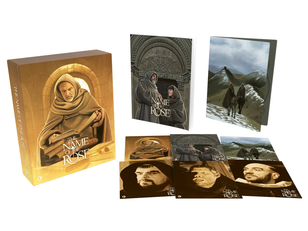 Box contents of The Name of the Rose Limited Edition (UK Import) [4K Ultra HD + Region B Blu-ray]