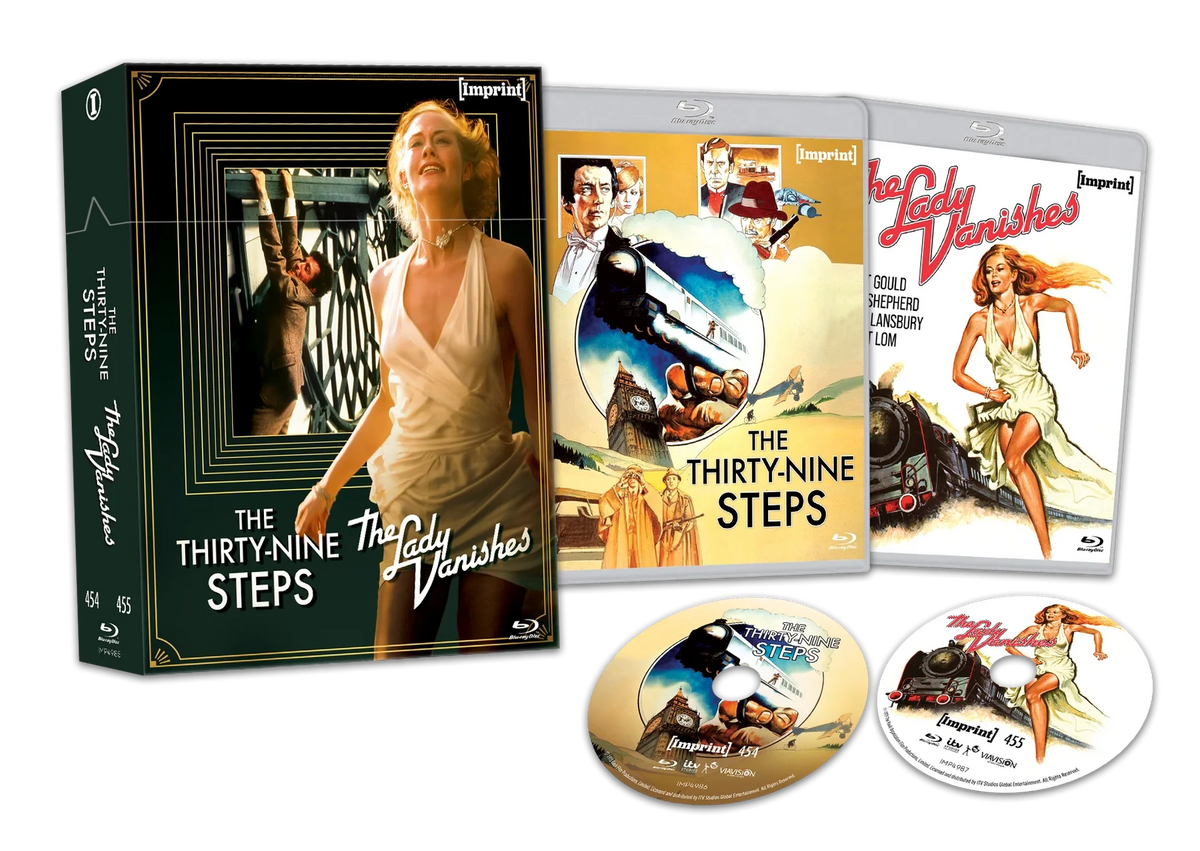 Box contents of The Thirty-Nine Steps (1978) / The Lady Vanishes (1979) Limited Edition Hardbox [Blu-ray] (Australian Import)