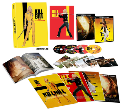 Box contents of Kill Bill: Volume 1 & 2 (2003 - 2004) Limited Edition [4K Ultra HD +Blu-ray] (Australian Import)