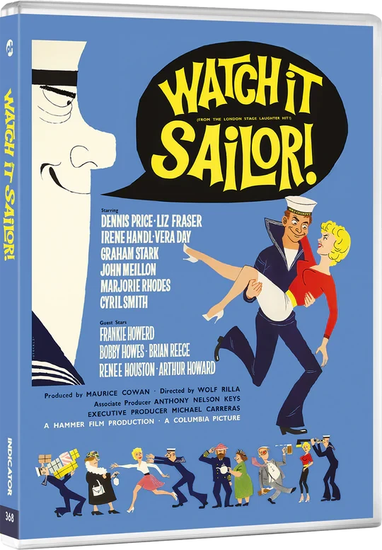 Watch It Sailor! front cover from Hammer Volume Seven: Ships & Giggles Limited Edition (UK Import) [Region B Blu-ray]