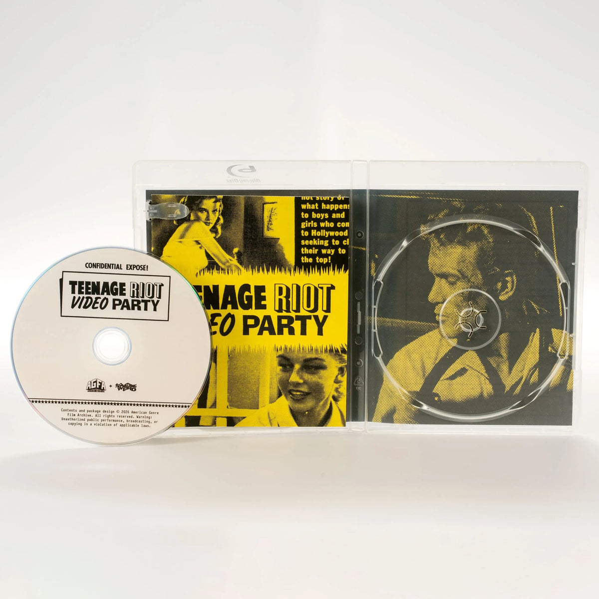 Open case showing disc art of Teenage Riot Video Party [Blu-ray]