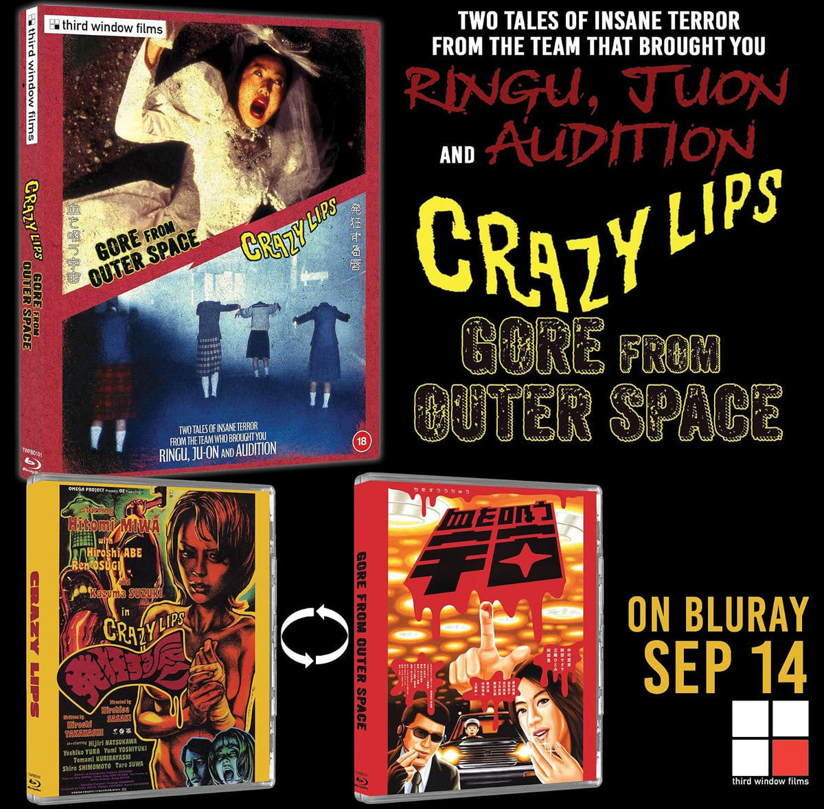 Full packshot of Crazy Lips / Gore from Outer Space Limited Edition (UK Import) [Blu-ray]
