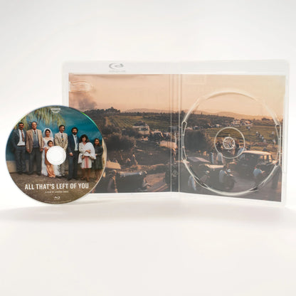 Open case showing disc art of All That's Left of You [Blu-ray]