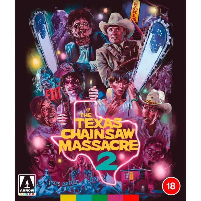 Front cover of The Texas Chainsaw Massacre 2 (UK Import) [4K Ultra HD + Region B Blu-ray]