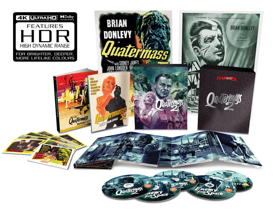 Box contents of Quatermass 2 Limited Collector’s Edition (UK Import) [4K Ultra HD + Region B Blu-ray]