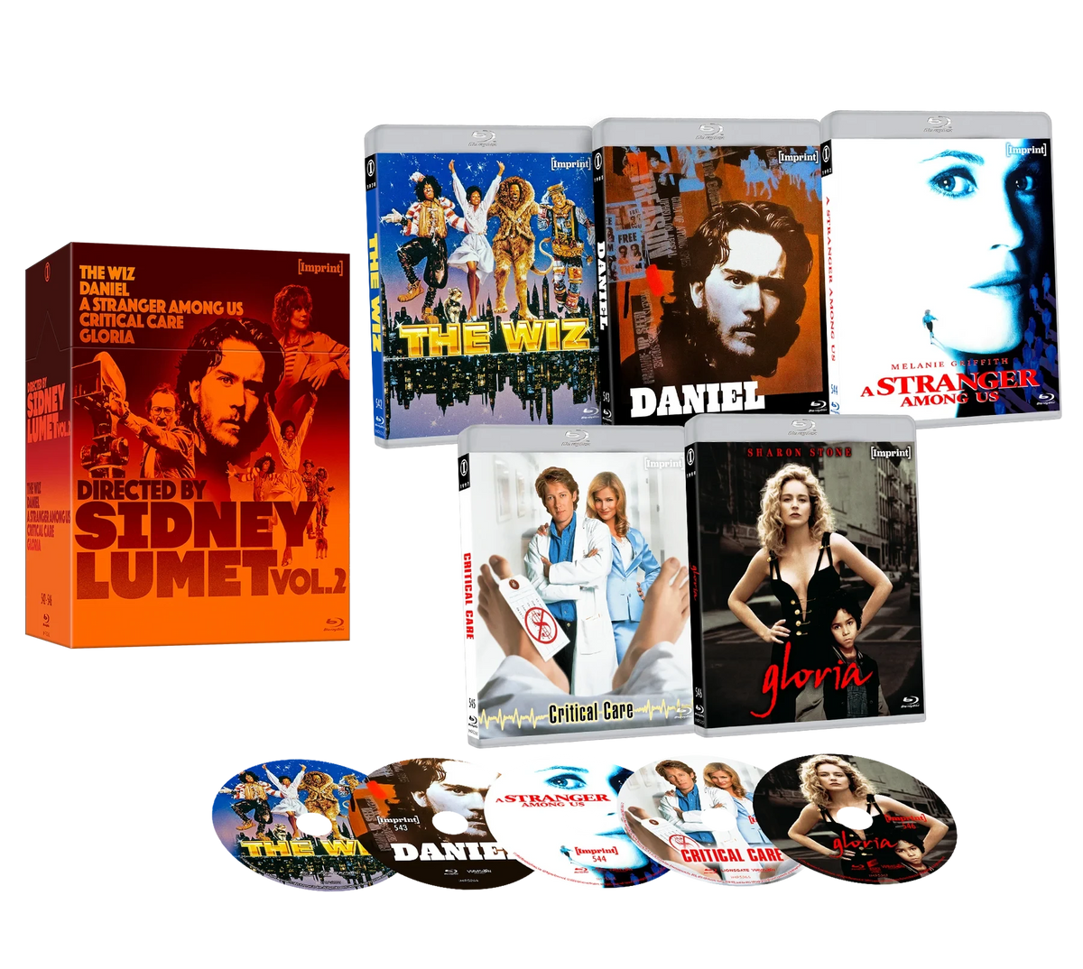 Box contents of Directed By… Sidney Lumet Volume 2 Limited Edition 5-Disc Hardbox [Blu-ray] (Australian Import)