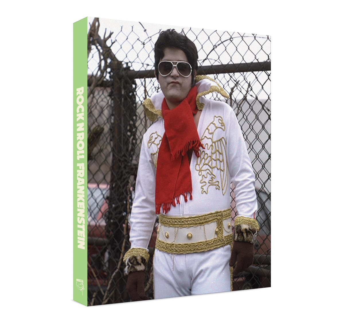 Back slipcover of artwork of Rock N Roll Frankenstein [Region Free Blu-ray]