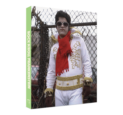 Back slipcover of artwork of Rock N Roll Frankenstein [Region Free Blu-ray]