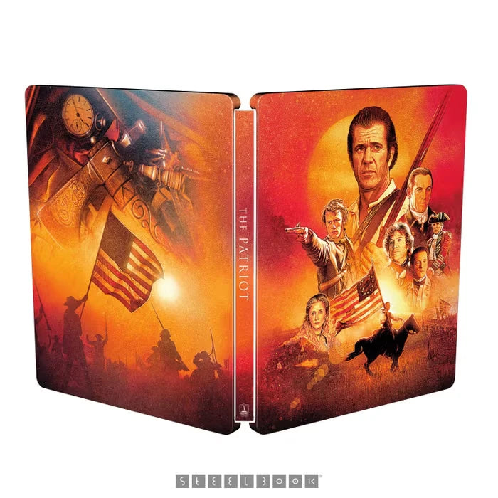 Front and back of The Patriot Limited Edition Steelbook (UK Import) [4K Ultra HD + Region B Blu-ray]