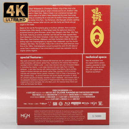 Back cover of At Close Range [4K Ultra HD + Blu-ray]