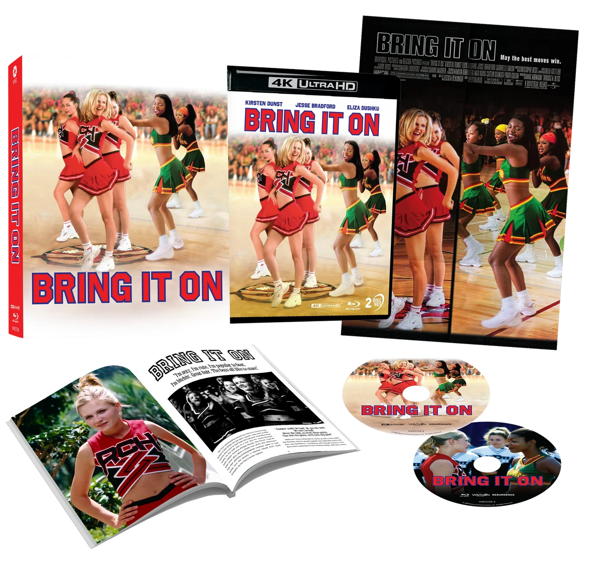 Box contents of Bring It On (2000) Lenticular Hardcase [4K Ultra HD + Blu-ray]