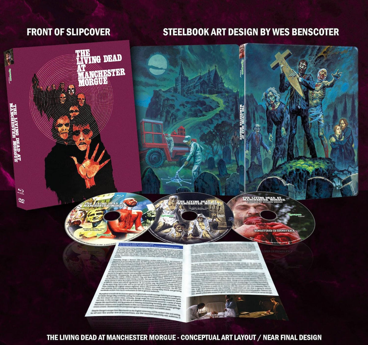 Box contents of Living Dead At Manchester Morgue Steelbook [Blu-ray + DVD]