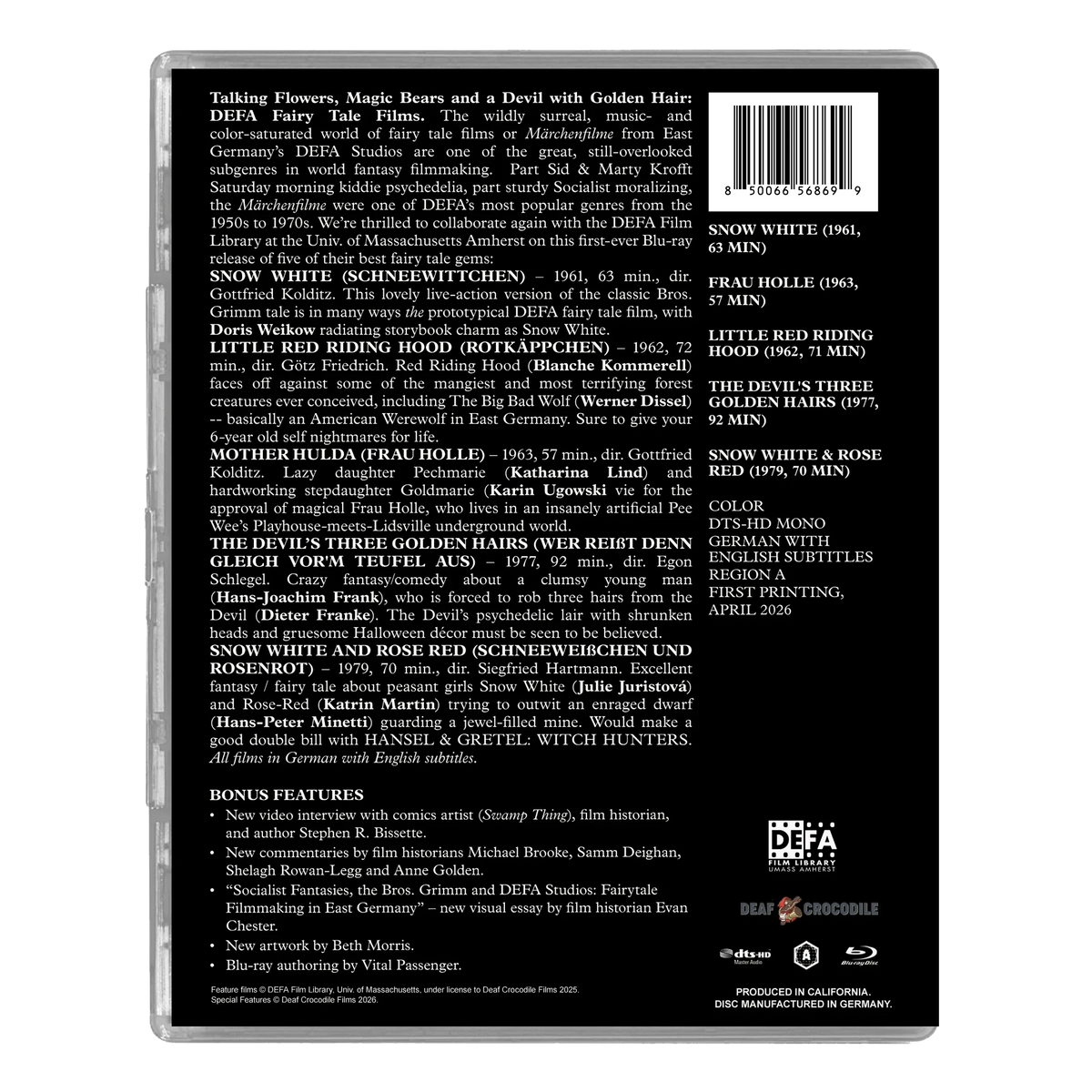 Back case of Defa Fairy Tales Box Set - Deluxe Limited Edition [Blu-ray]