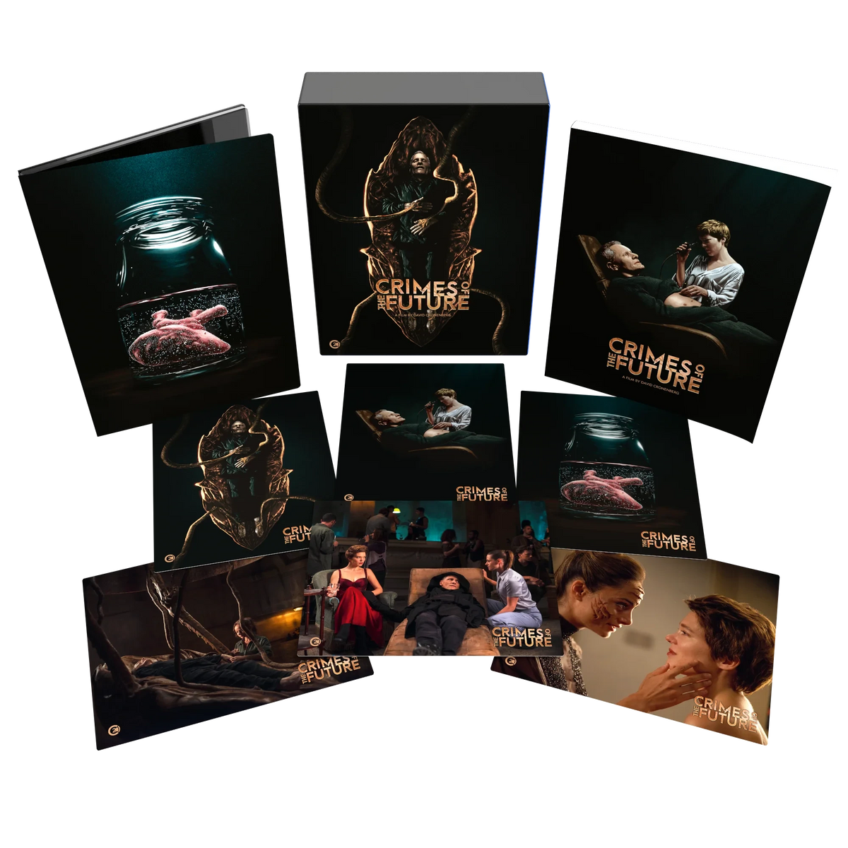 Box contents of Crimes Of The Future Limited Edition (UK Import) [4K Ultra HD + Region B Blu-ray]