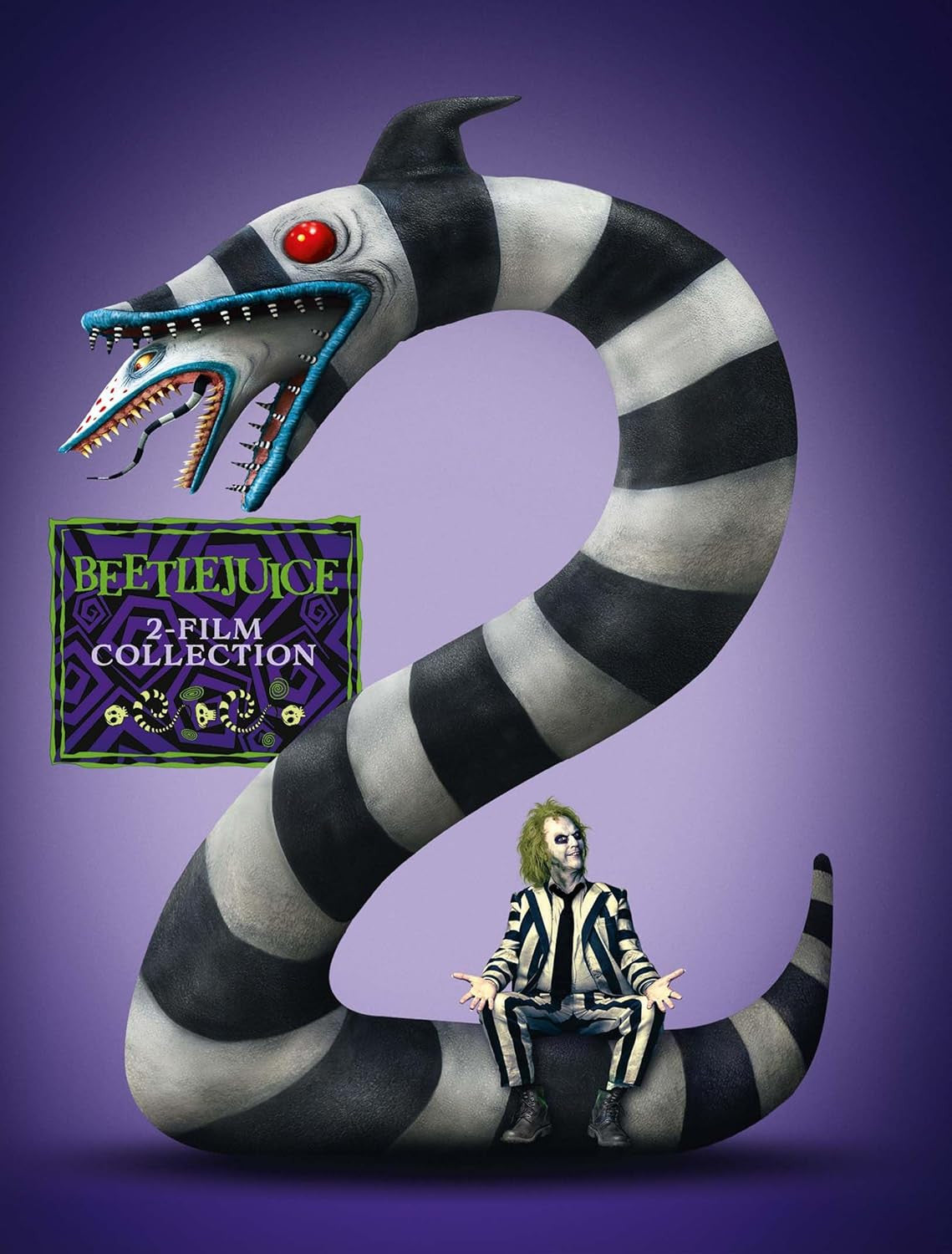 Front cover of Beetlejuice 2-Film Collection Limited Edition Steelbook (UK Import) [4K Ultra HD + Region B Blu-ray]