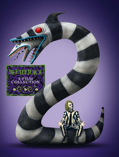 Front cover of Beetlejuice 2-Film Collection Limited Edition Steelbook (UK Import) [4K Ultra HD + Region B Blu-ray]