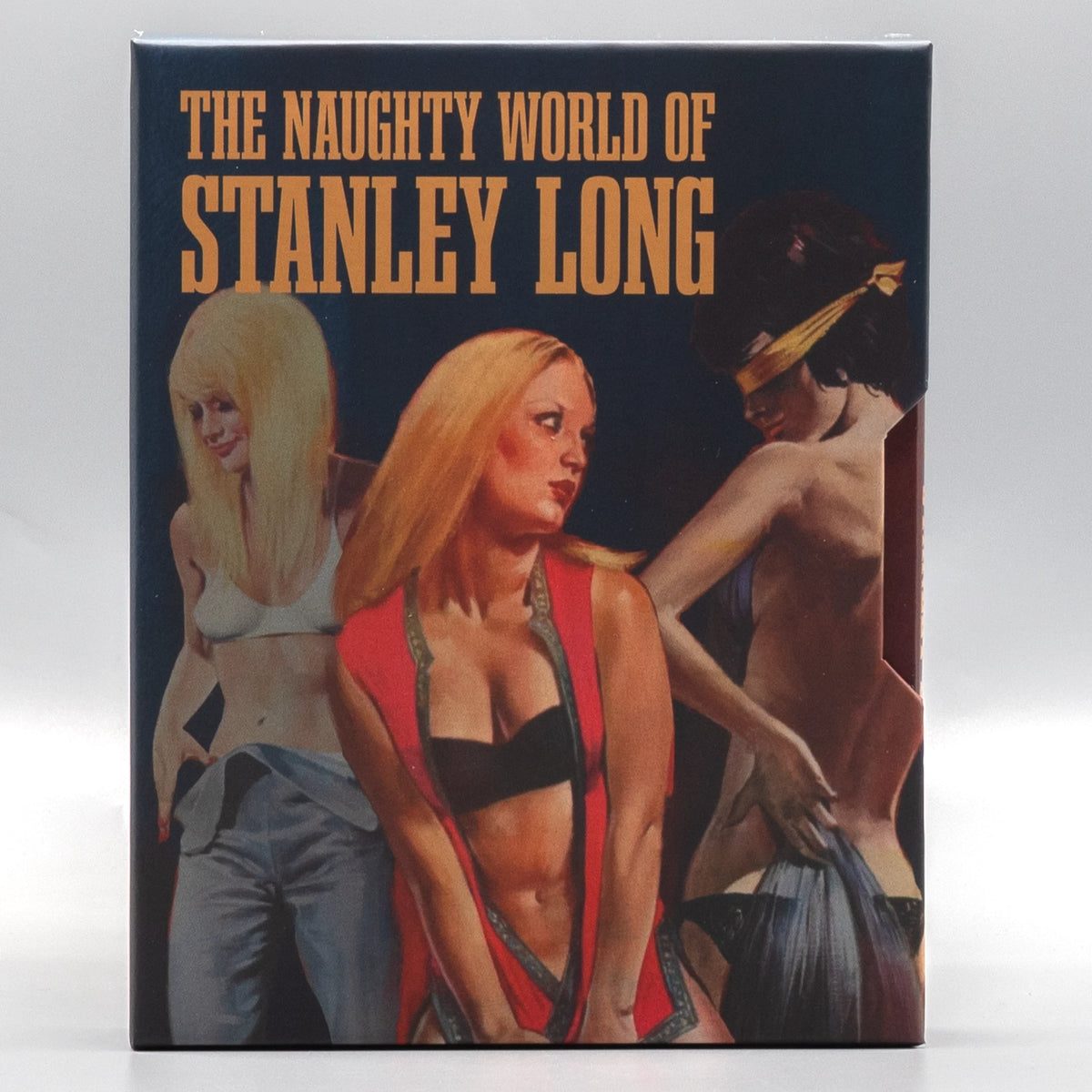 Front slipcase of The Naughty World of Stanley Long [Blu-ray Set]